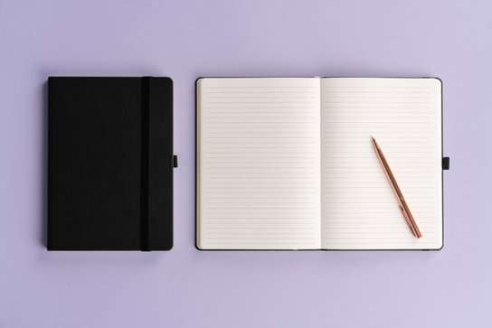 Notes Balacron černý linkovaný