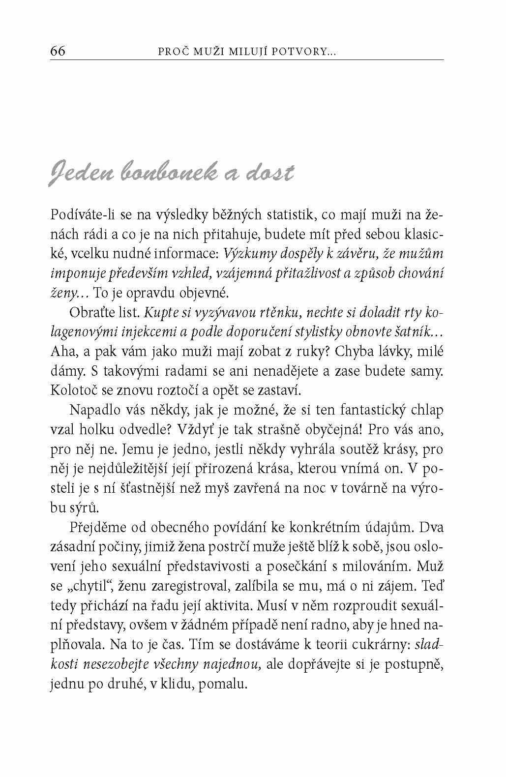 Proč muži milují potvory