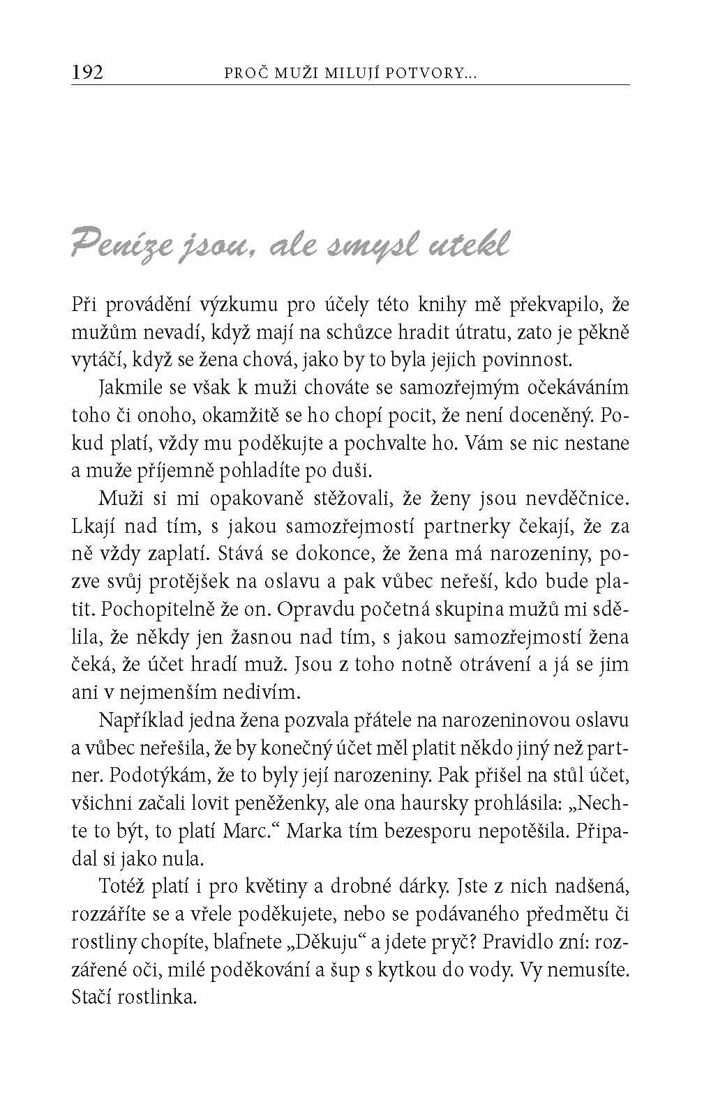 Proč muži milují potvory