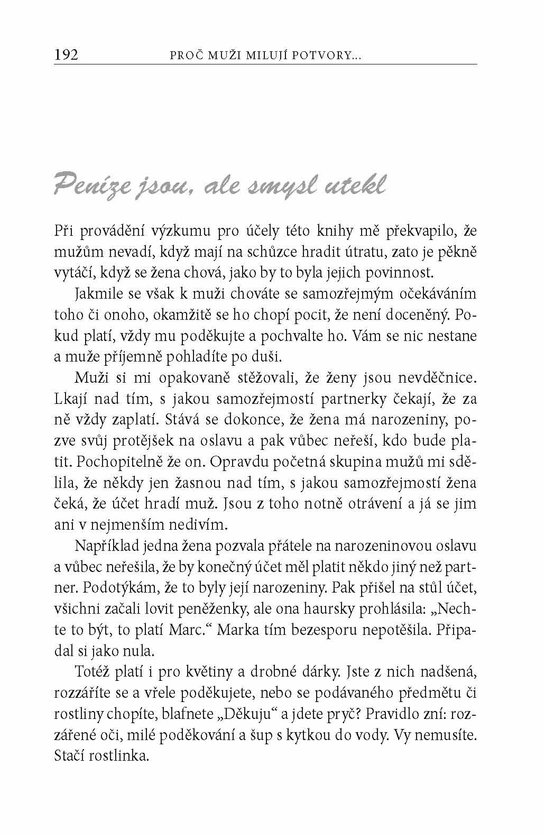 Proč muži milují potvory