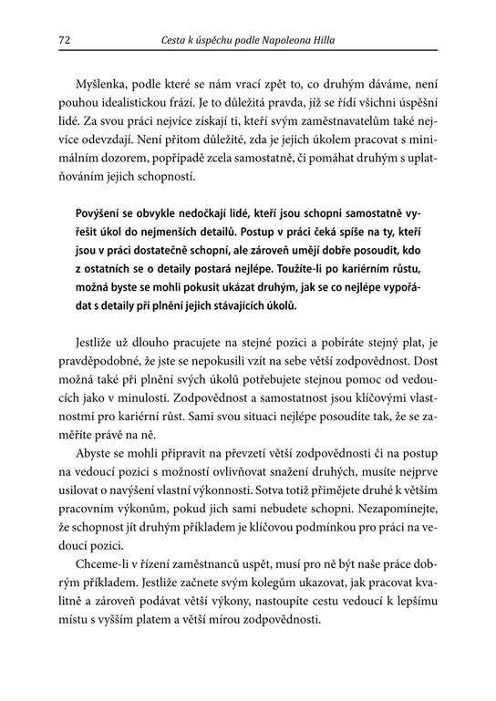 Cesta k úspěchu podle Napoleona Hilla