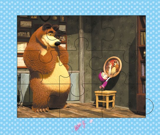 Máša a medvěd - Šikovní pomocníci - Kniha puzzle - Poskládej si pohádku