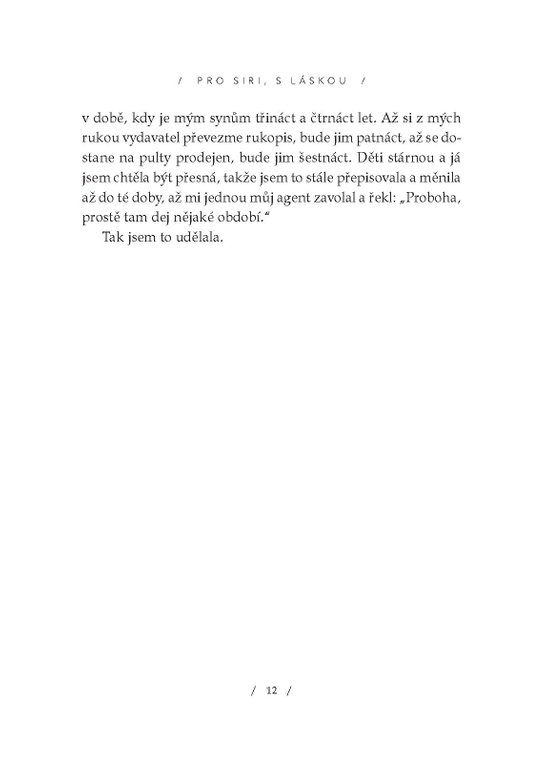 Pro Siri, s láskou