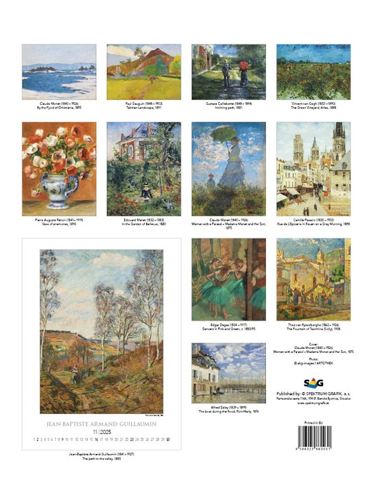 Impressionists 2025 - nástěnný kalendář