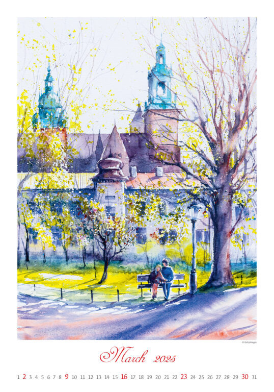 Aquarelle 2025 - nástěnný kalendář