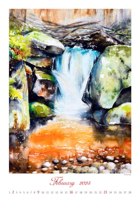 Aquarelle 2025 - nástěnný kalendář