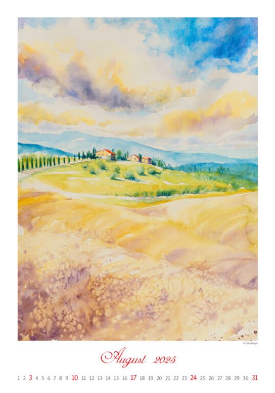 Aquarelle 2025 - nástěnný kalendář