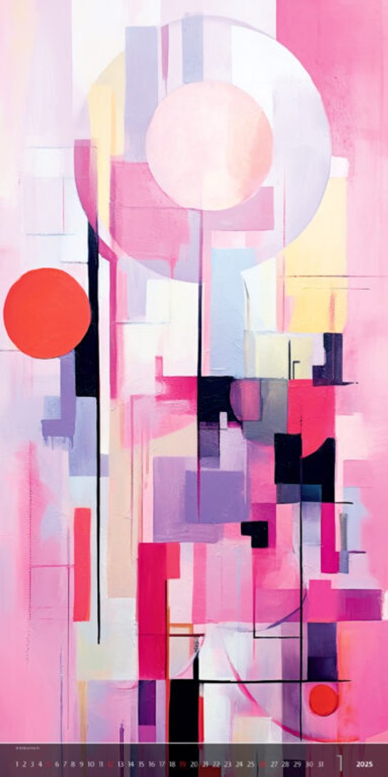 Abstract AI Art 2025 - nástěnný kalendář