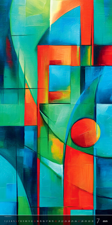Abstract AI Art 2025 - nástěnný kalendář