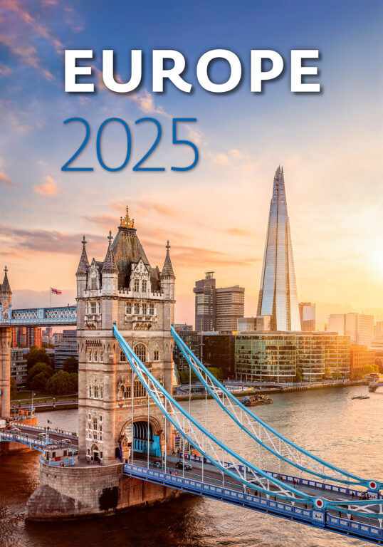 Europe 2025 - nástěnný kalendář