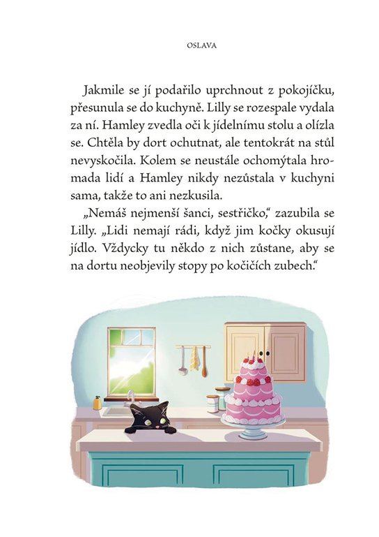 Kočička Hamley a narozeninový dort