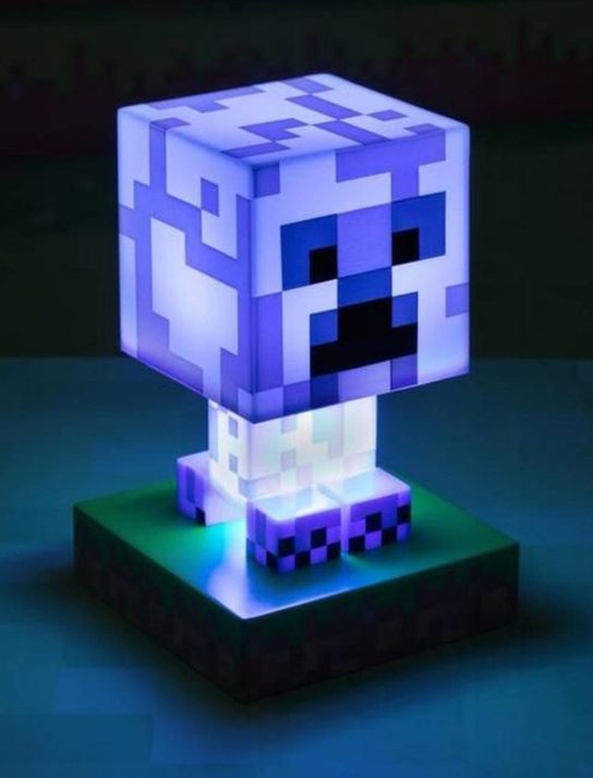 Icon Light Minecraft Creeper modrý
