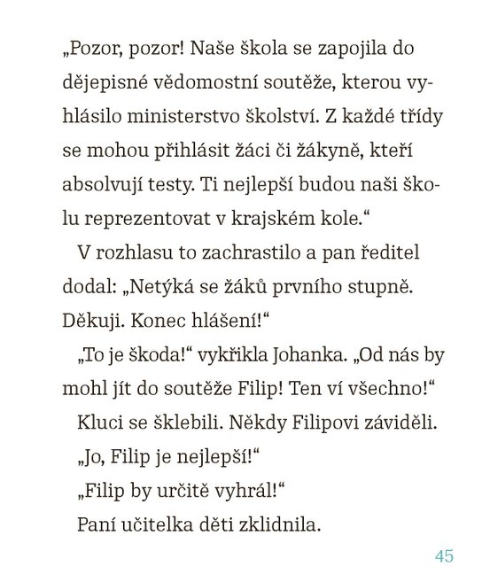 Filip si chce číst