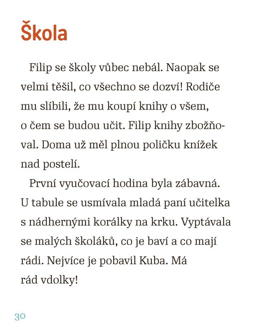 Filip si chce číst