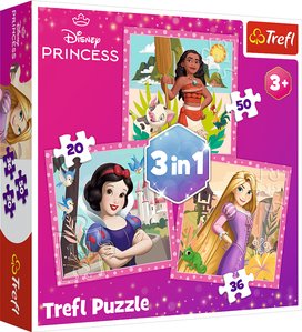 Puzzle Disney princezny 3v1