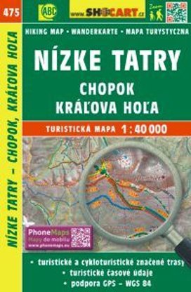 Nízke Tatry, Chopok, Kráľova Hoľa 1:40 000