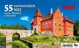 55 turistických nej Čech, Moravy a Slezska 2026 - stolní kalendář