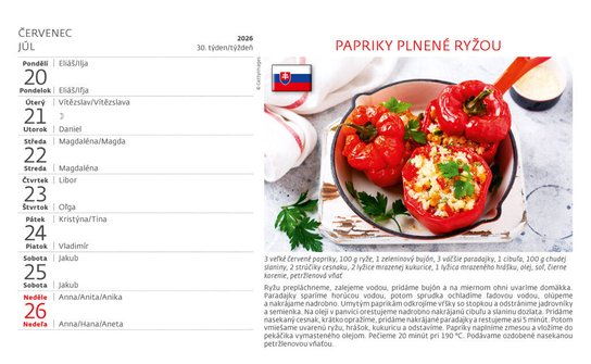 Česko-slovenská kuchařka 2026 - stolní kalendář