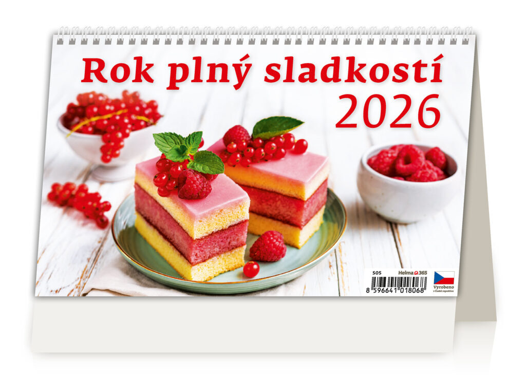 Rok plný sladkostí 2026 - stolní kalendář