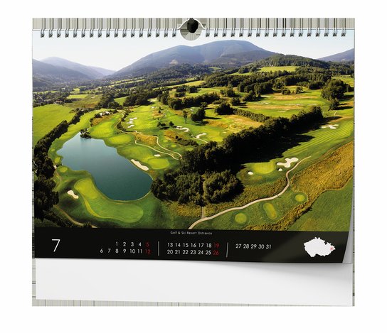 Golf české resorty 2026 - nástěnný kalendář