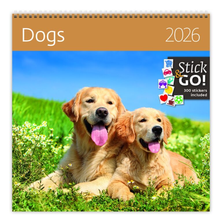Dogs 2026 - nástěnný kalendář