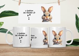 Hrneček čumáček 330ml porcelán Králík
