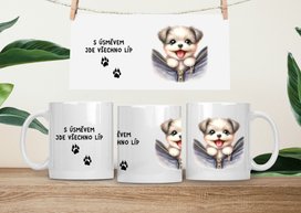 Hrneček čumáček 330ml porcelán Pejsek