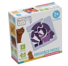 Grooosses Puzzle Tierkinder mit ihren Mamas