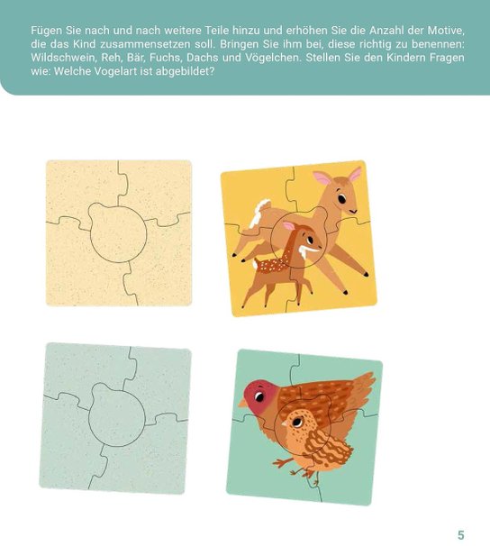 Grooosses Puzzle Tierkinder mit ihren Mamas