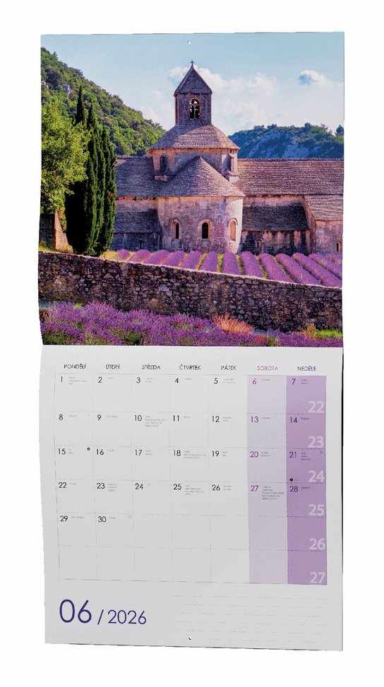 Provence 2026 - nástěnný kalendář