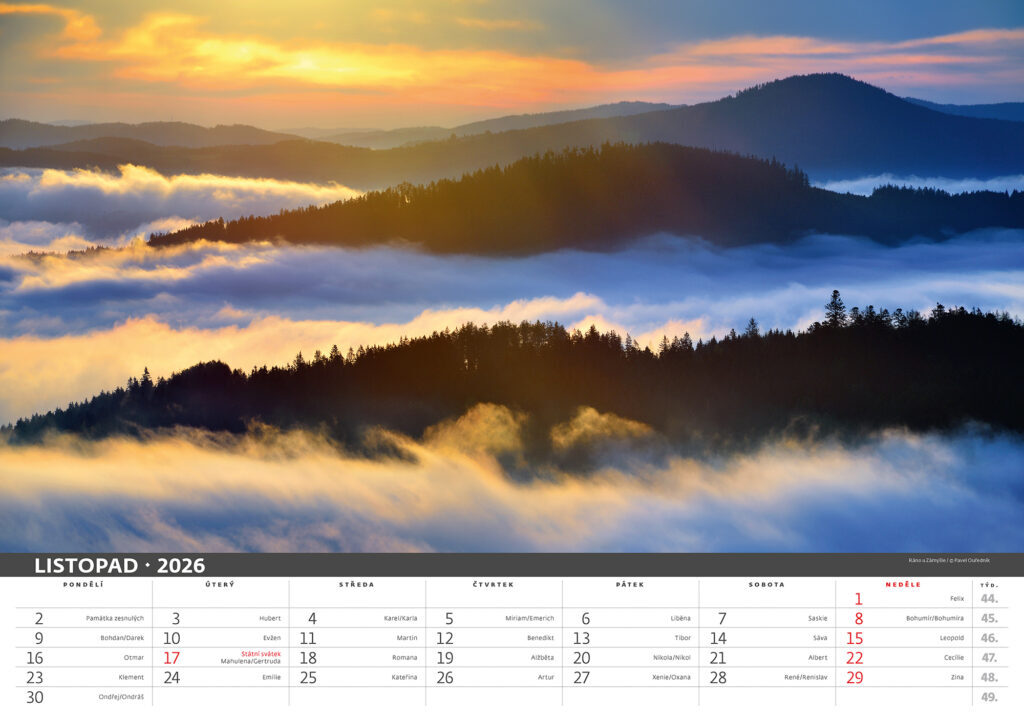 Šumava 2026 - nástěnný kalendář