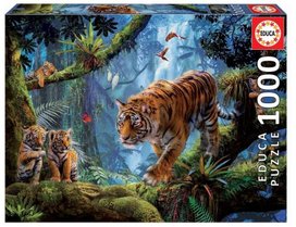 Puzzle Tygři na stromě 1000 dílků