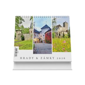 Hrady a zámky 2026 - stolní kalendář