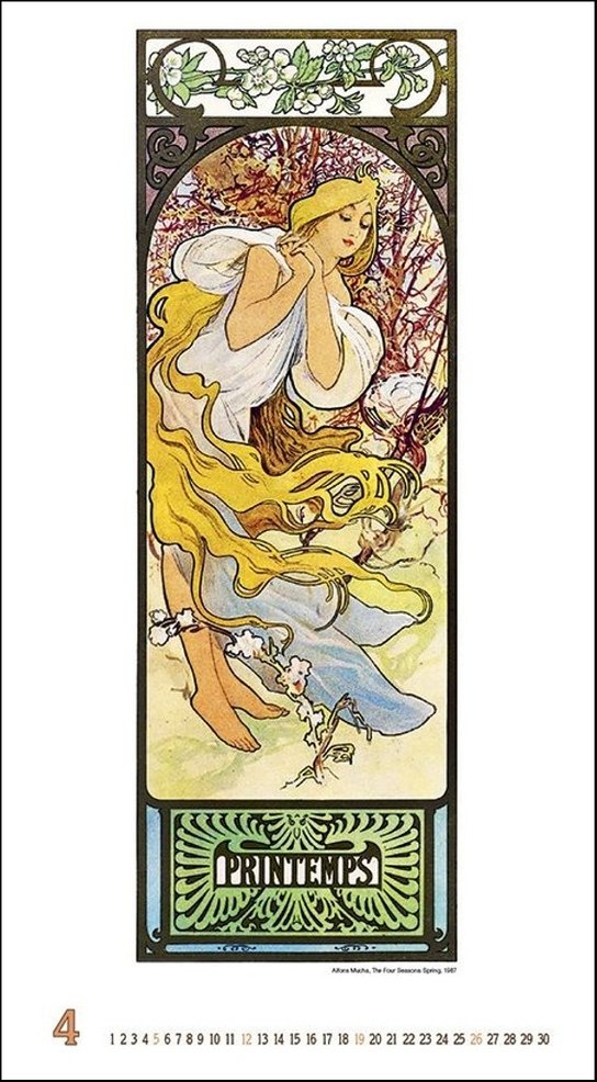Alfons Mucha 2026 - nástěnný kalendář