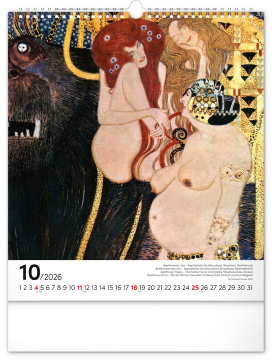 Gustav Klimt 2026 - nástěnný kalendář