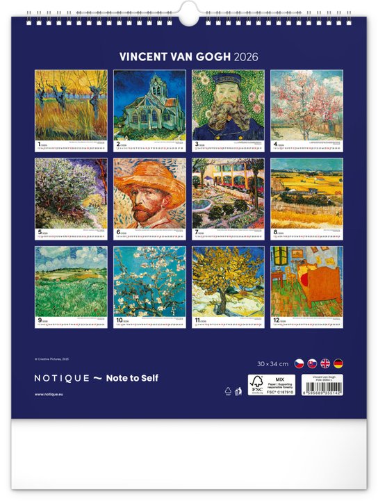 Vincent van Gogh 2026 - nástěnný kalendář