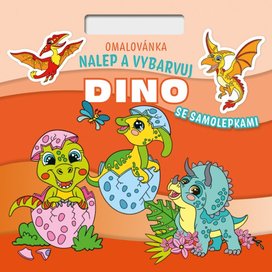 Omalovánka Čtverec Nalepuj a vybarvuj! Dino