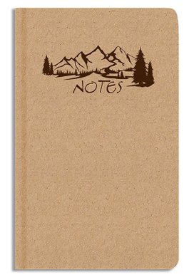 Notes prázdný A5 kraft Hory