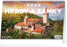 Hrady a zámky 2026 - stolní kalendář
