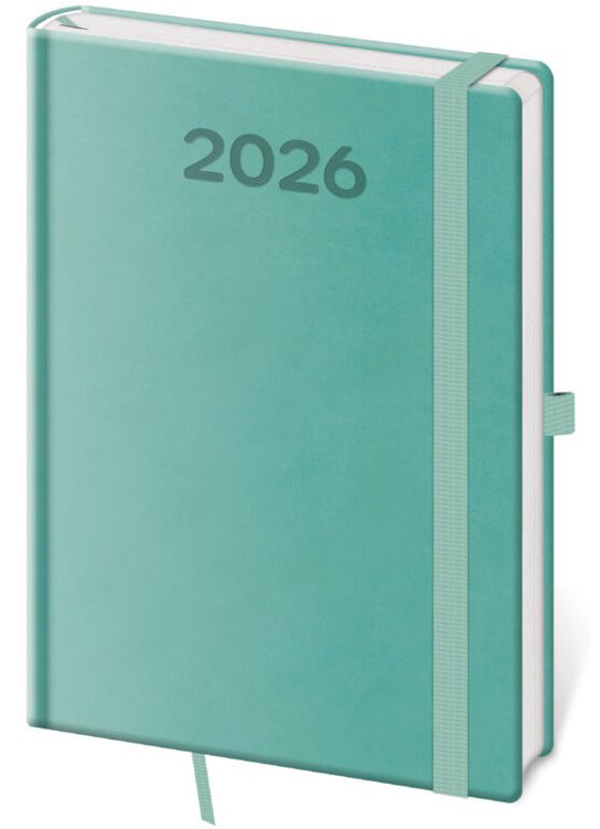 Denní diář 2026 A5 Print Pop světle zelený