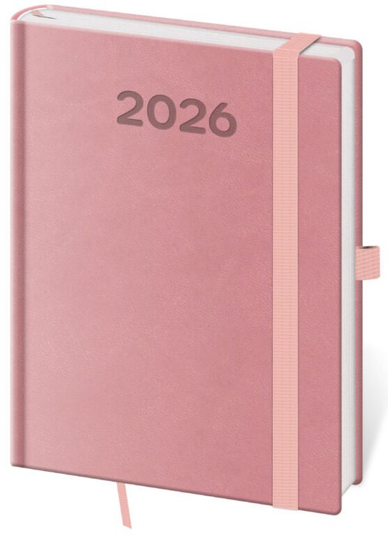 Denní diář 2026 B6 Print Pop růžový