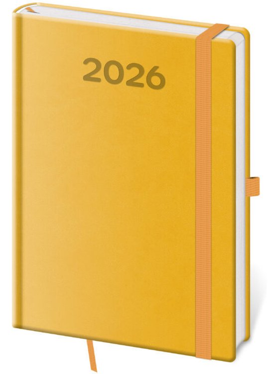 Týdenní diář 2026 A5 Print Pop žlutý