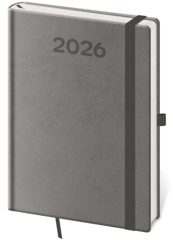 Týdenní diář 2026 B6 Print Pop šedý