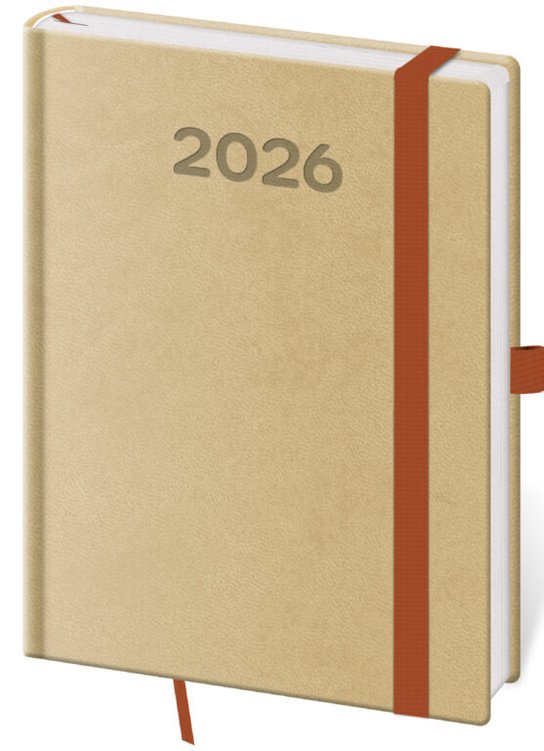 Týdenní diář 2026 B6 Print Pop cappuccino
