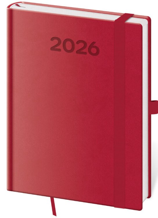 Týdenní diář 2026 B6 Print Pop malinový