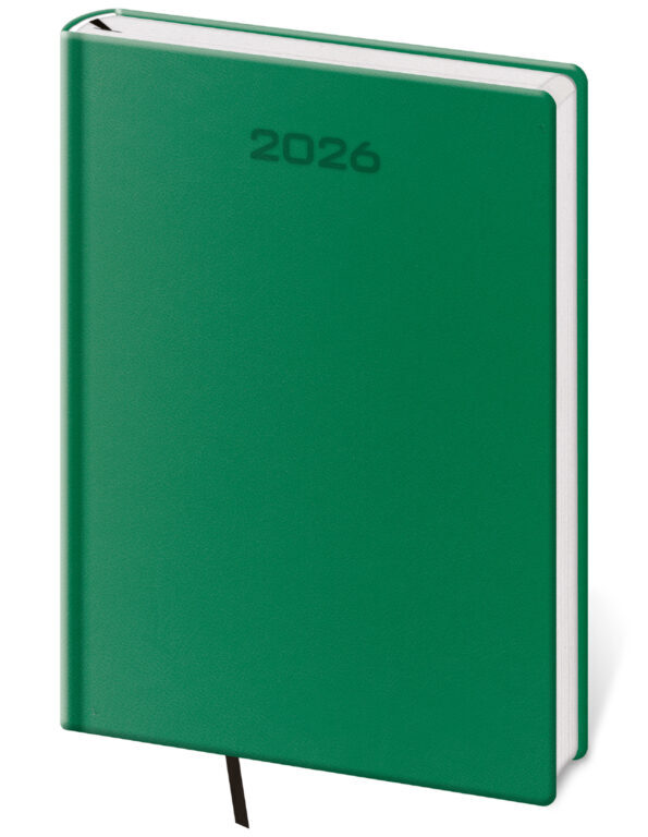 Denní diář 2026 A5 Soft zelený