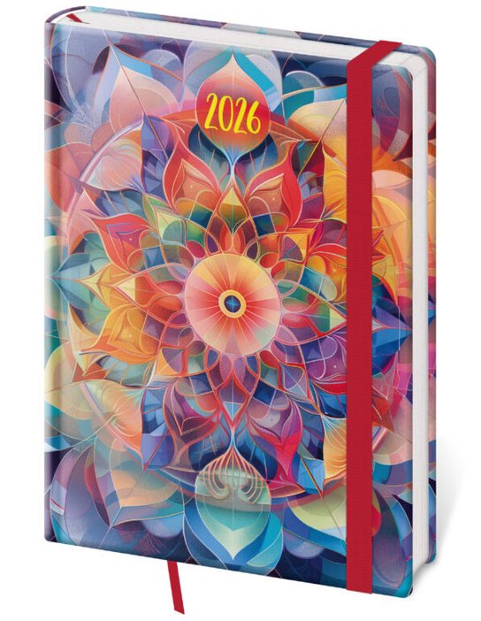 Denní diář 2026 A5 Vario Kaleidoscope s gumičkou