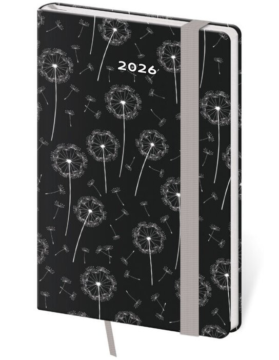 Kapesní diář 2026 Vario Dandelion s gumičkou