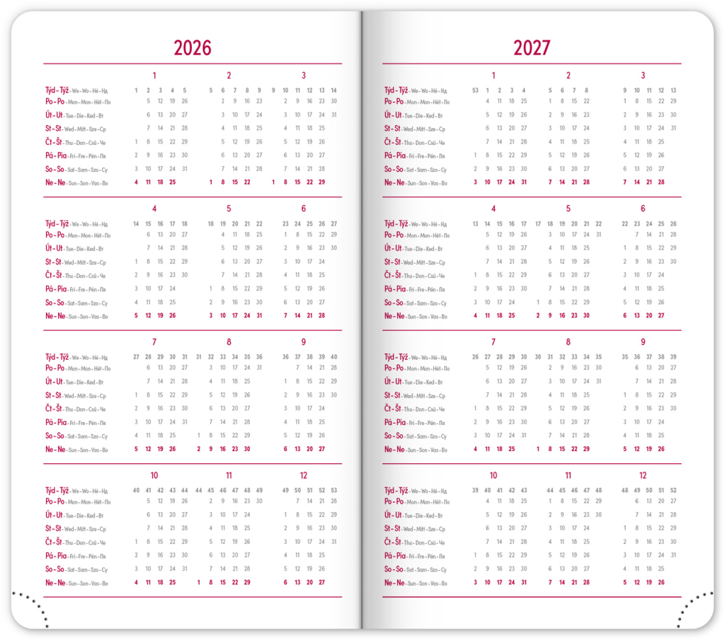 Kapesní diář Aprint 2026 černý