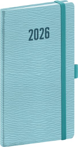 Kapesní diář Rivoli 2026 světle modrý